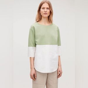COS Sweatshirt with Shirt Hem | Size Medium